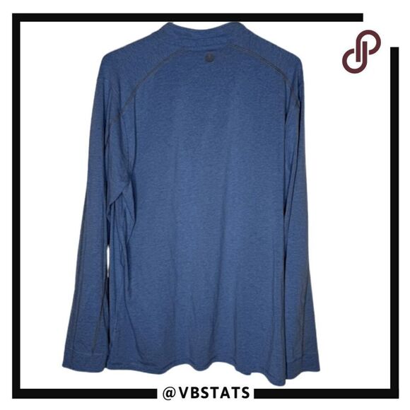 Tasc Men's Carrollton Lightweight Quarter Zip Anti-Odor Athletic Top Blue Sz XXL - Picture 6 of 10